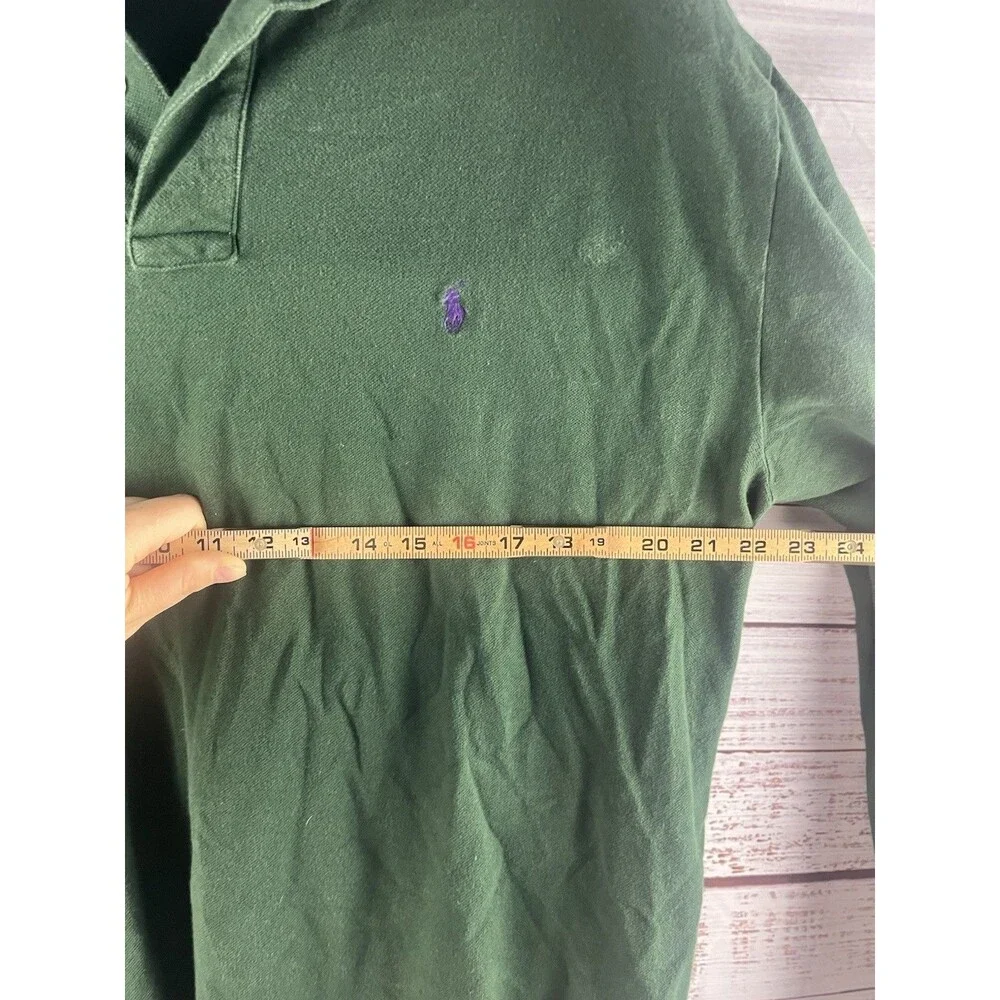 Polo By Ralph Lauren Shirt Men’s XL Long Sleeve Purple Horse Polo Green